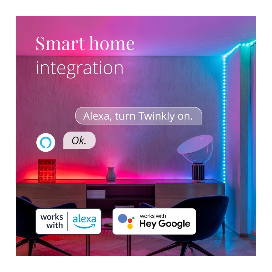 Twinkly - LED RGB Āra aptumšojama josla DOTS 400xLED 20 m IP44 Wi-Fi