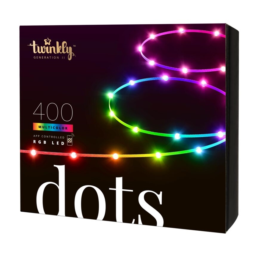 Twinkly - LED RGB Āra aptumšojama josla DOTS 400xLED 20 m IP44 Wi-Fi