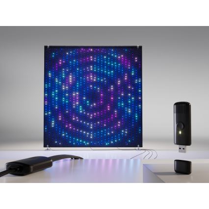 Twinkly - LED RGBW Dimmable āra Ziemassvētku Lampa LIGHTWALL 1120xLED 2,6x2,7 m IP44 Wi-Fi + Mūzikas Dongle