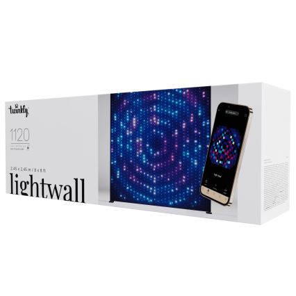 Twinkly - LED RGBW Dimmable āra Ziemassvētku Lampa LIGHTWALL 1120xLED 2,6x2,7 m IP44 Wi-Fi + Mūzikas Dongle