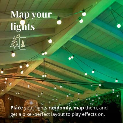 Twinkly - LED RGB Āra dekoratīva virtene FESTOON 20xLED 14m IP44 Wi-Fi