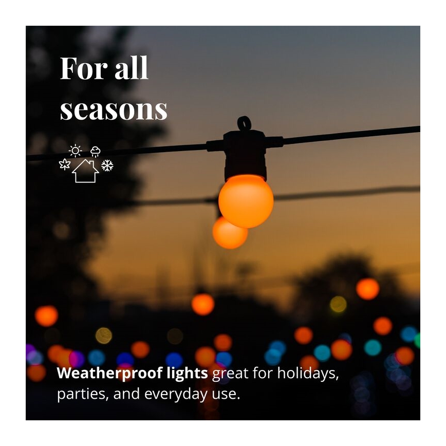 Twinkly - LED RGB Āra dekoratīva virtene FESTOON 20xLED 14m IP44 Wi-Fi