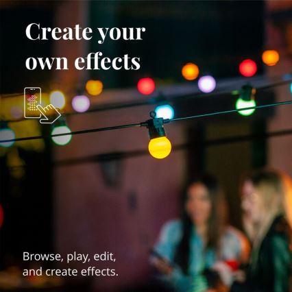Twinkly - LED RGB Āra dekoratīva virtene FESTOON 20xLED 14m IP44 Wi-Fi