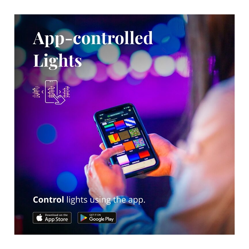 Twinkly - LED RGB Āra dekoratīva virtene FESTOON 20xLED 14m IP44 Wi-Fi