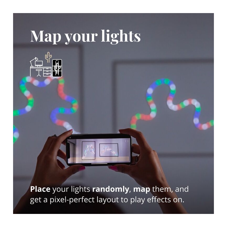Twinkly - LED RGB Aptumšojama josla FLEX 200xLED 2 m Wi-Fi
