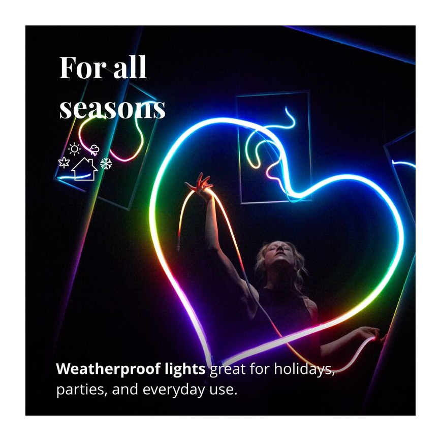 Twinkly - LED RGB Aptumšojama josla FLEX 200xLED 2 m Wi-Fi