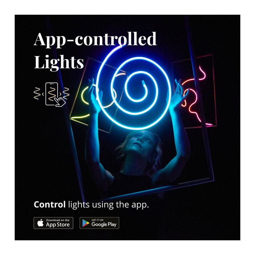 Twinkly - LED RGB Aptumšojama josla FLEX 200xLED 2 m Wi-Fi