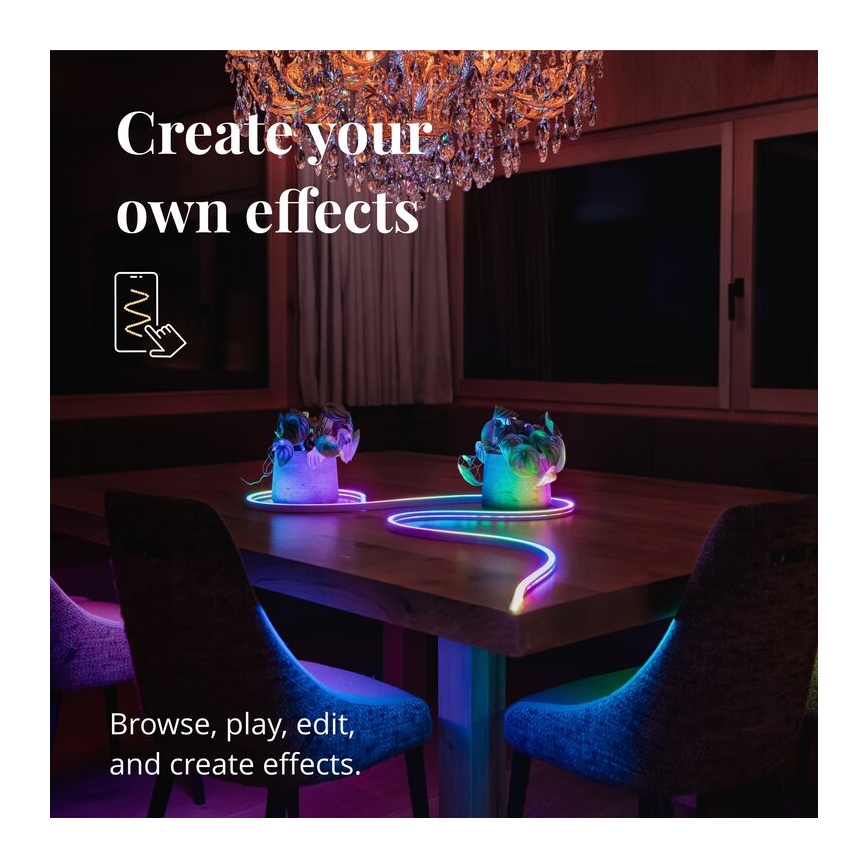 Twinkly - LED RGB Aptumšojama josla FLEX 200xLED 2 m Wi-Fi