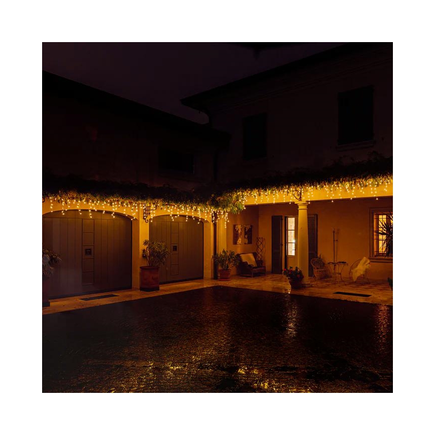 Twinkly - LED Ziemassvētku āra aizkars ICICLE 190xLED 11,5m IP44 Wi-Fi