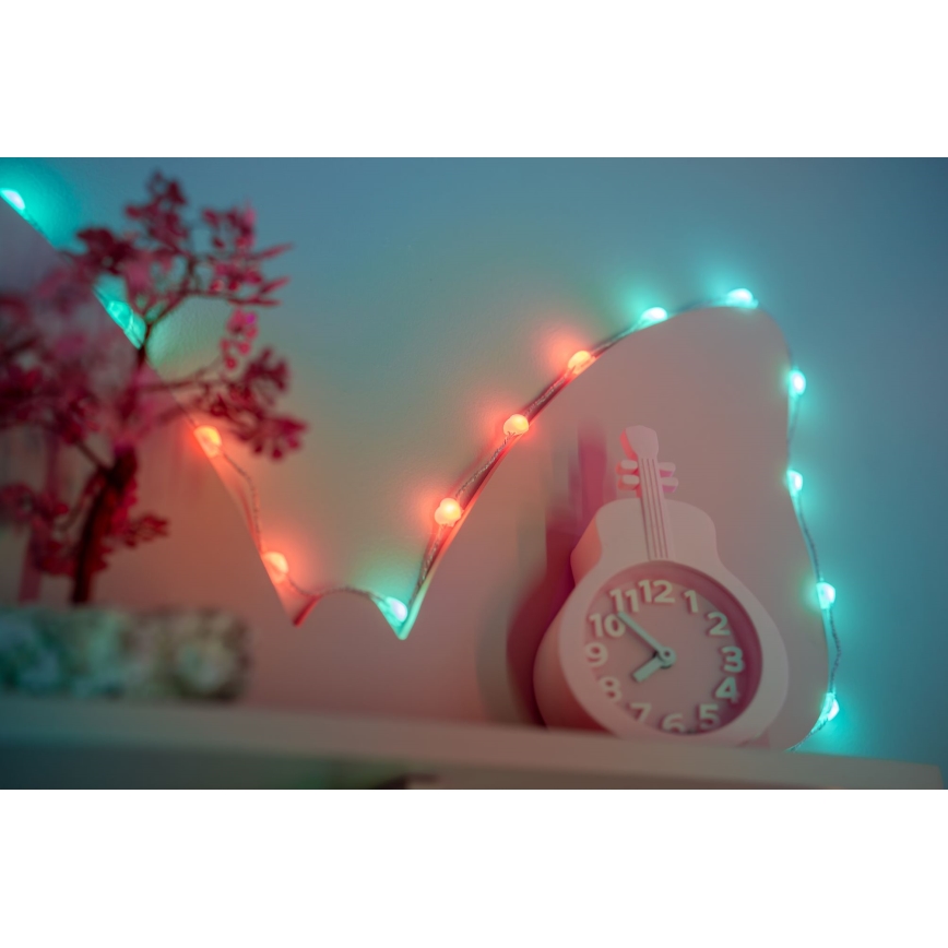 Twinkly - LED RGB ar regulējamu spilgtumu Ziemassvētku gaismas virtene CANDIES 200 LED 14 m USB Wi-Fi