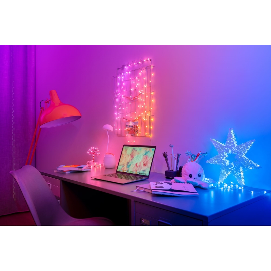 Twinkly - LED RGB ar regulējamu spilgtumu  virtene CANDIES 200xLED 14 m USB Wi-Fi