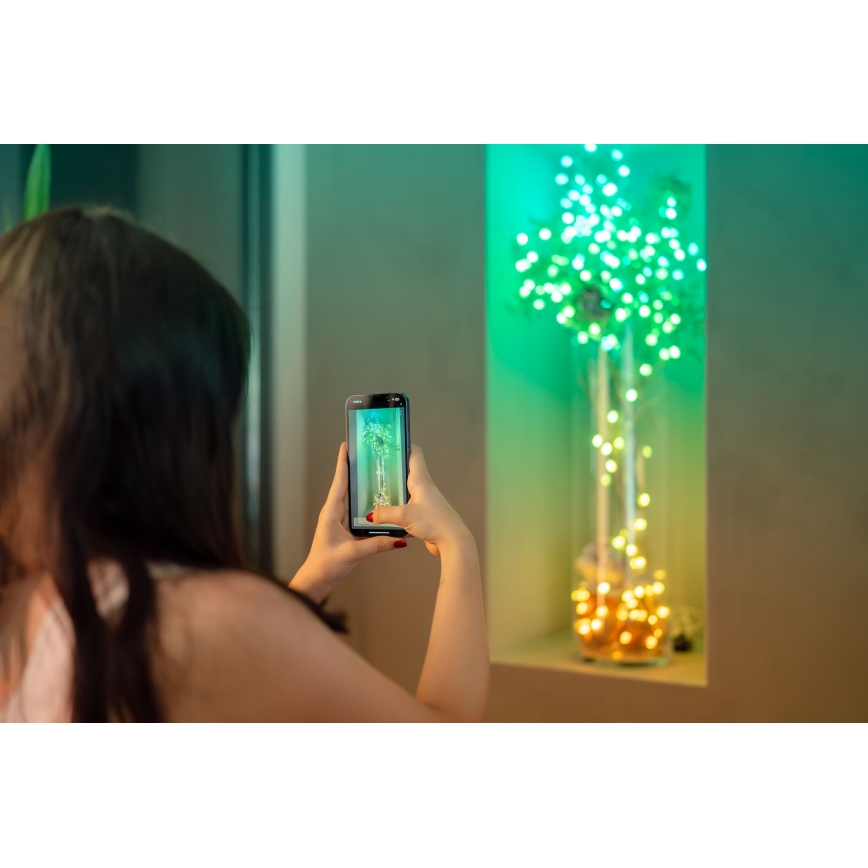 Twinkly - CANDIES LED RGB regulējama gaismas virtene, 100 LED, 8 m, USB, Wi‑Fi