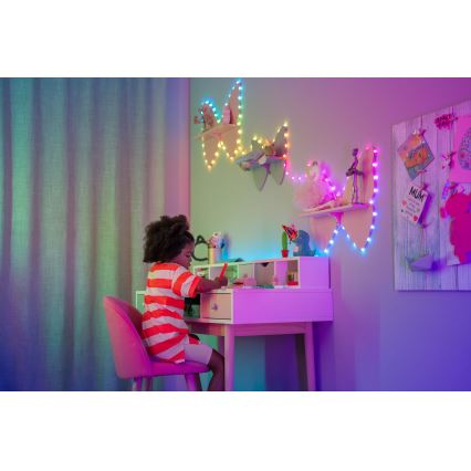 Twinkly - RGB LED regulējama virtene CANDIES 200 LED 14 m USB Wi-Fi