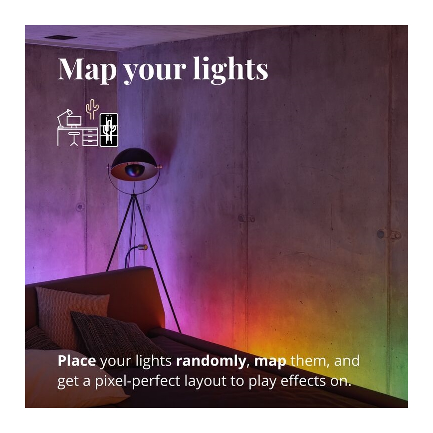 Twinkly - LED RGB Aptumšojama josla LINE 100xLED 1,5 m Wi-Fi