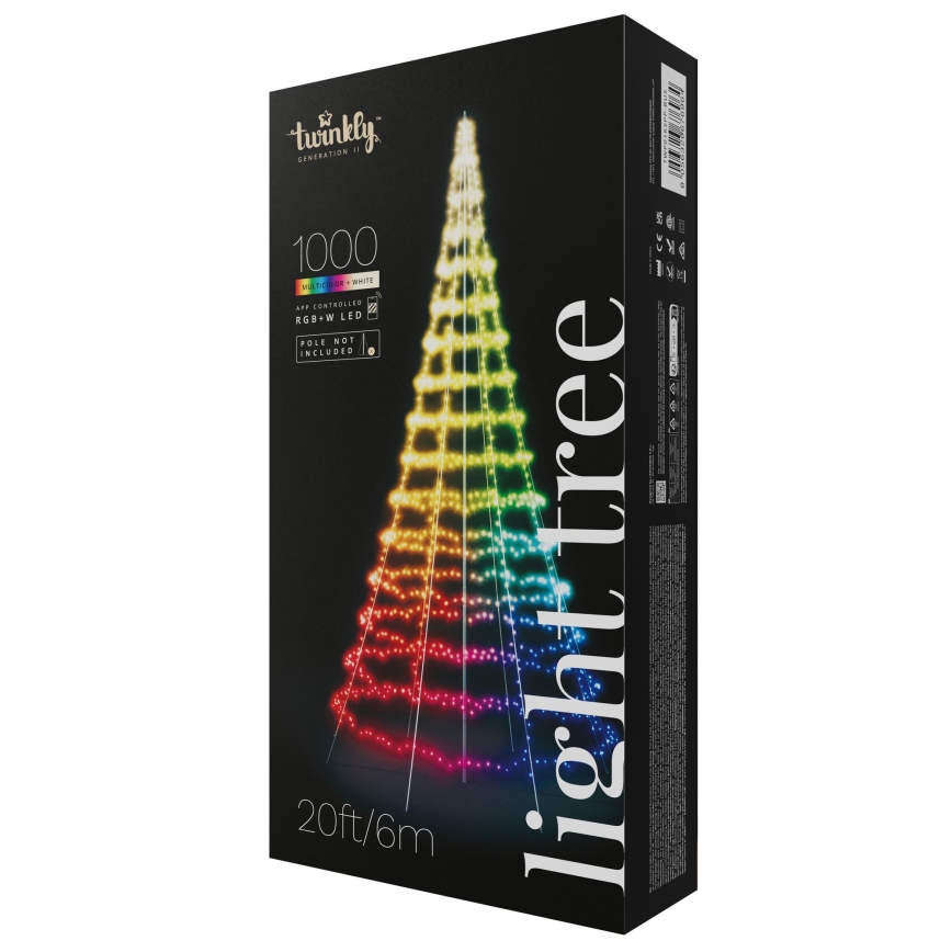 Twinkly - LED RGBW Dimmable āra Ziemassvētku koks LIGHT TREE 1000xLED 6 m IP44 Wi-Fi