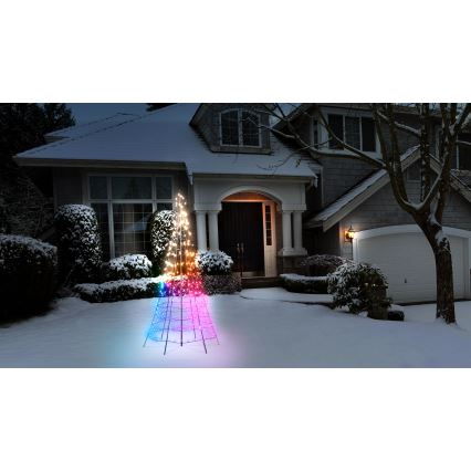 Twinkly - LED RGBW Aptumšojama āra Ziemassvētku eglīte LIGHT TREE 300xLED 2m IP44 Wi-Fi