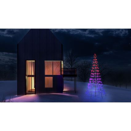 Twinkly - LED RGBW Aptumšojama āra Ziemassvētku eglīte LIGHT TREE 300xLED 2m IP44 Wi-Fi