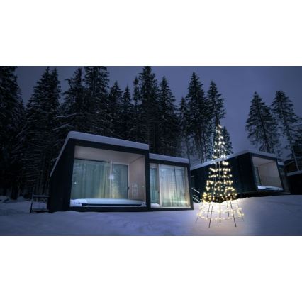 Twinkly - LED RGBW Aptumšojama āra Ziemassvētku eglīte LIGHT TREE 300xLED 2m IP44 Wi-Fi