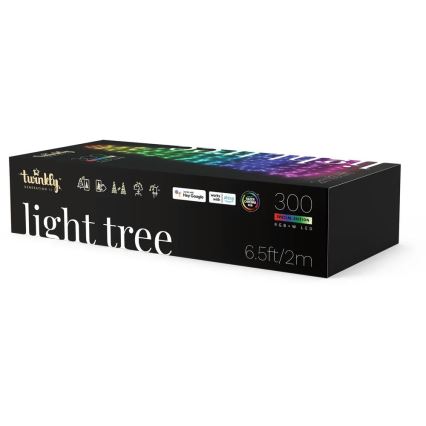 Twinkly - LED RGBW Aptumšojama āra Ziemassvētku eglīte LIGHT TREE 300xLED 2m IP44 Wi-Fi