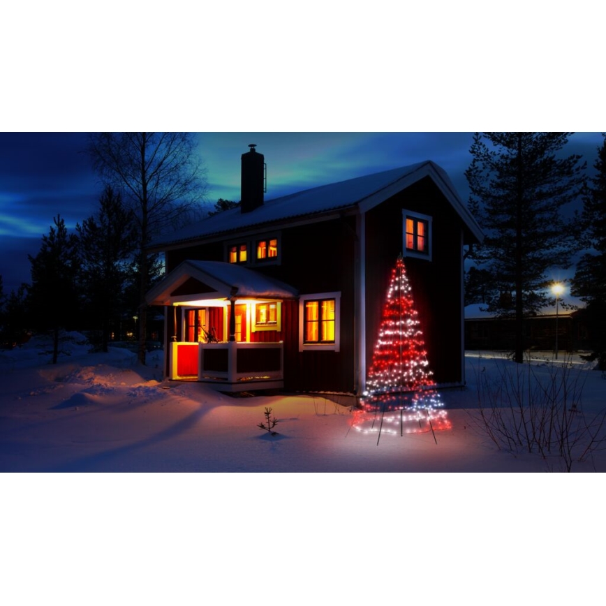 Twinkly - LED RGBW Aptumšojama āra Ziemassvētku eglīte LIGHT TREE 450xLED 3m IP44 Wi-Fi