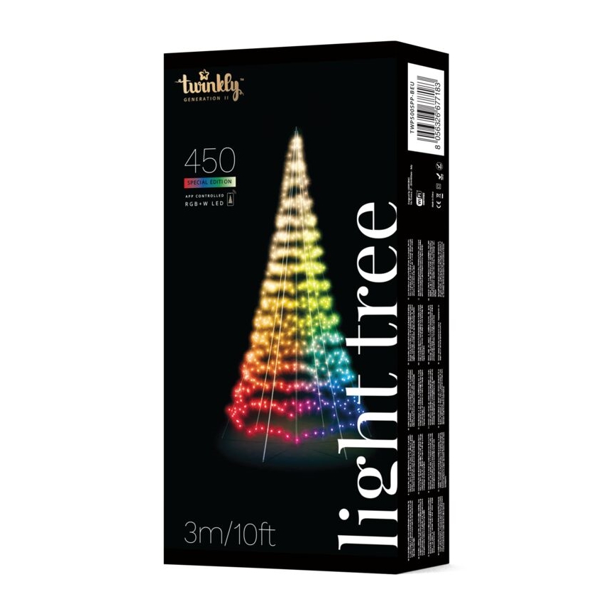 Twinkly - LED RGBW Aptumšojama āra Ziemassvētku eglīte LIGHT TREE 450xLED 3m IP44 Wi-Fi