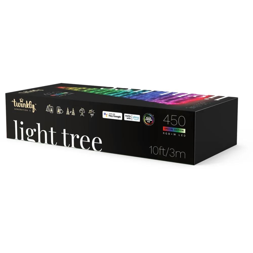 Twinkly - LED RGBW Aptumšojama āra Ziemassvētku eglīte LIGHT TREE 450xLED 3m IP44 Wi-Fi