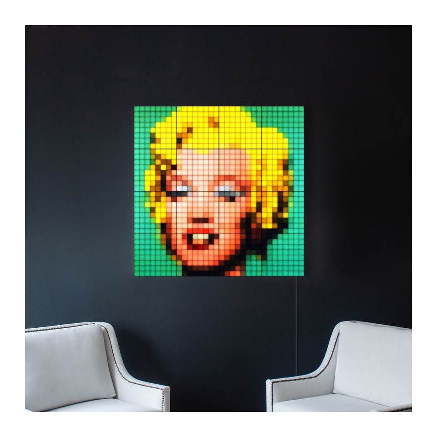 Twinkly - LED RGB Aptumšojams panelis SQUARES 64xLED 16x16 cm Wi-Fi