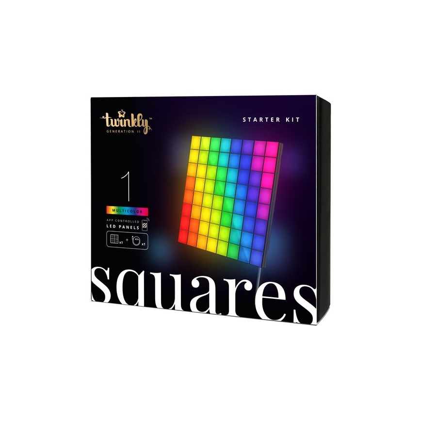 Twinkly - LED RGB Aptumšojams panelis SQUARES 64xLED 16x16 cm Wi-Fi