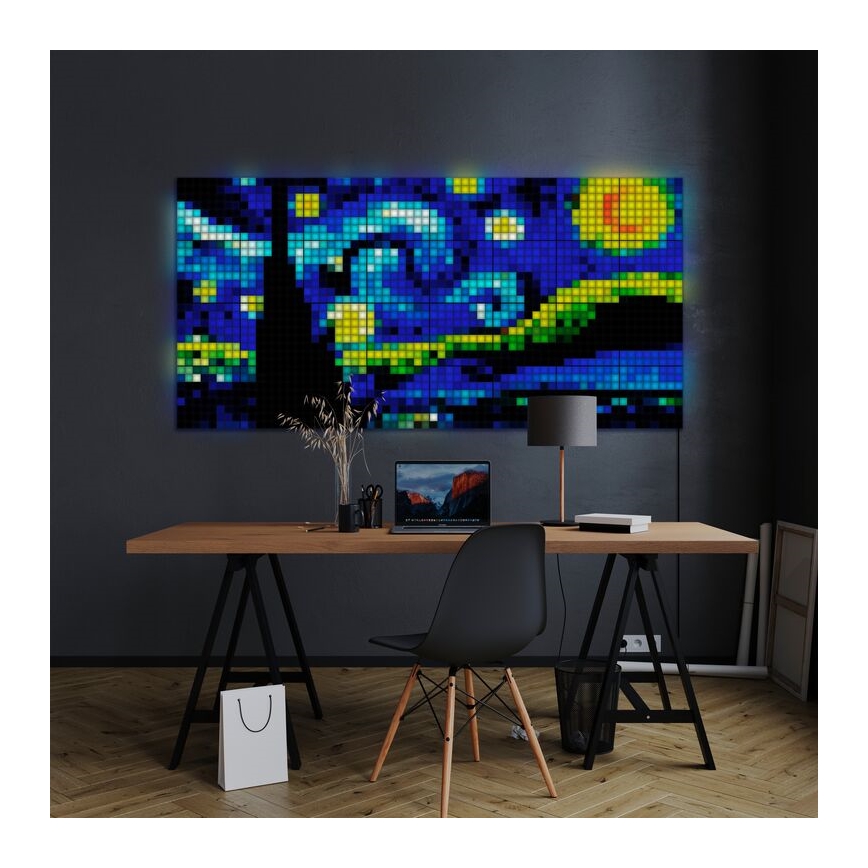 Twinkly - KOMPLEKTS 6xLED RGB Aptumšojams panelis SQUARES 64xLED 16x16 cm Wi-Fi