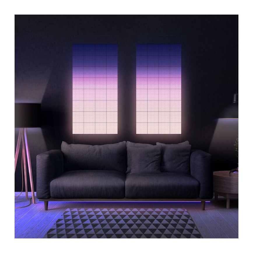 Twinkly - KOMPLEKTS 6xLED RGB Aptumšojams panelis SQUARES 64xLED 16x16 cm Wi-Fi