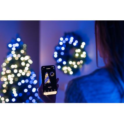 Twinkly - LED RGB Ziemassvētku vainags PRE-LIT WREATH 50xLED d. 61cm Wi-Fi