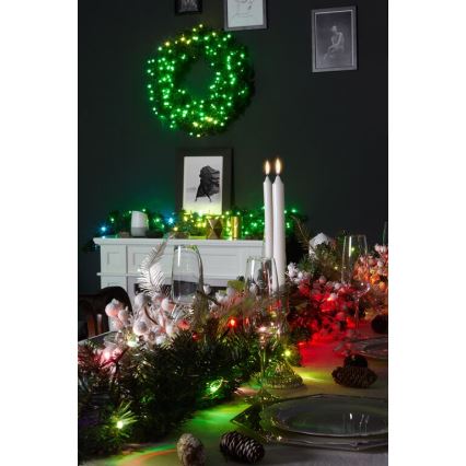 Twinkly - LED RGB Ziemassvētku vainags PRE-LIT WREATH 50xLED d. 61cm Wi-Fi