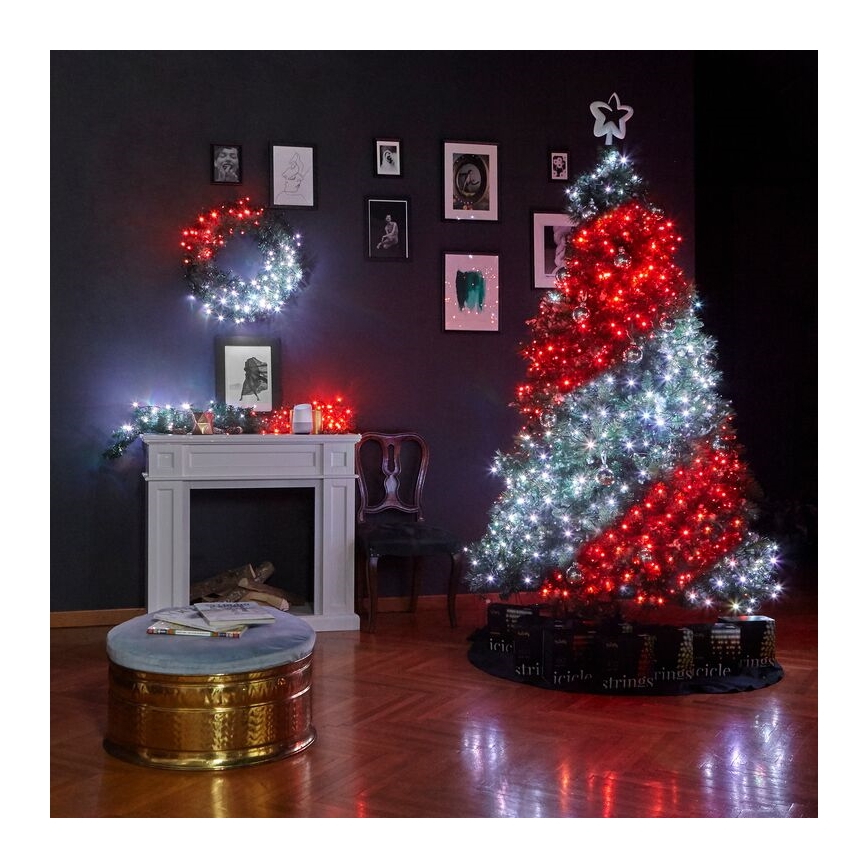 Twinkly - LED RGB Ziemassvētku vainags PRE-LIT WREATH 50xLED d. 61cm Wi-Fi