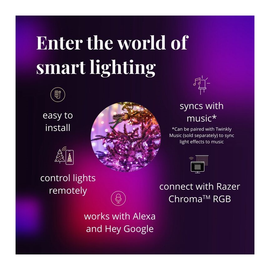 Twinkly - LED RGBW regulējama āra Ziemassvētku virtene STRINGS 250xLED 23,5m IP44 Wi-Fi