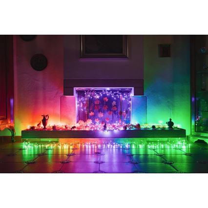 Twinkly - LED RGBW ar regulējamu spilgtumu āra virtene STRINGS 250xLED 23,5m IP44 Wi-Fi
