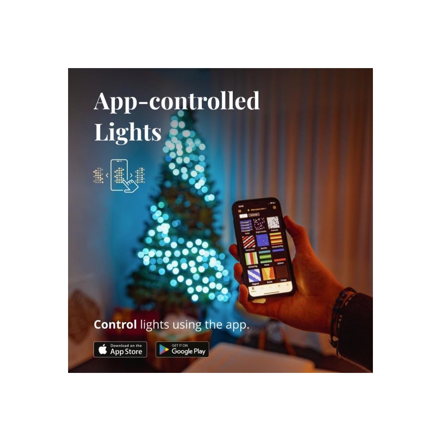 Twinkly - LED RGBW ar regulējamu spilgtumu āra virtene STRINGS 250xLED 23,5m IP44 Wi-Fi