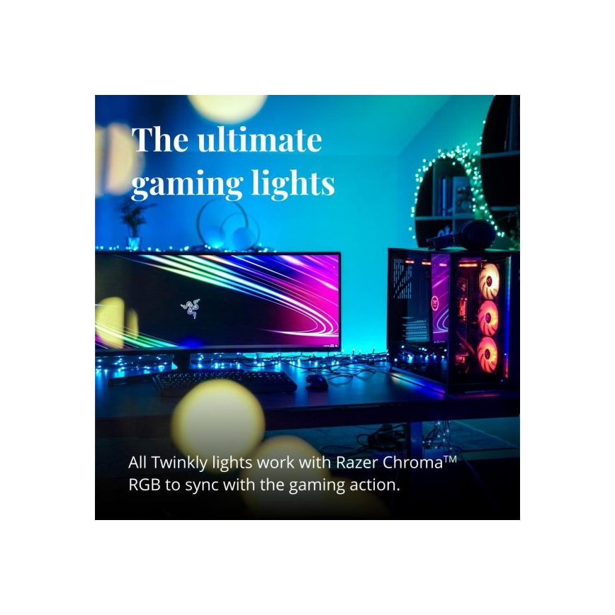 Twinkly - LED RGBW ar regulējamu spilgtumu āra virtene STRINGS 250xLED 23,5m IP44 Wi-Fi