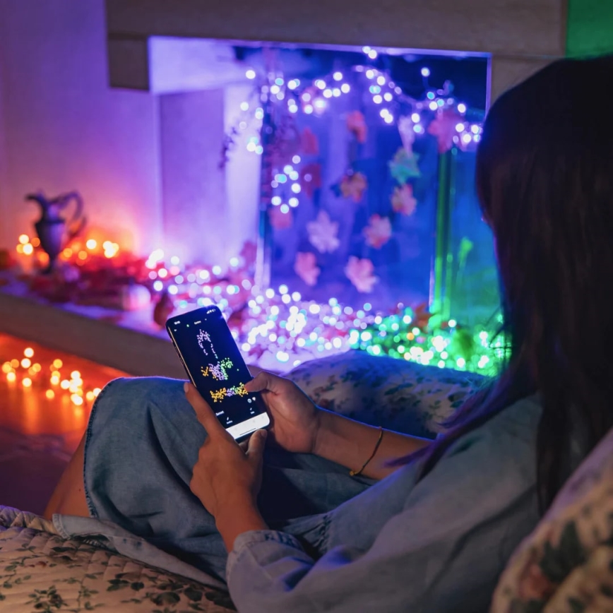 Twinkly - LED RGBW Aptumšojama āra Ziemassvētku virtene STRINGS 250xLED 23,5m IP44 Wi-Fi