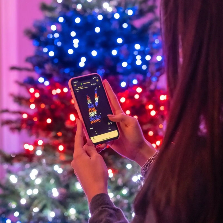 Twinkly - LED RGBW Aptumšojama āra Ziemassvētku virtene STRINGS 250xLED 23,5m IP44 Wi-Fi