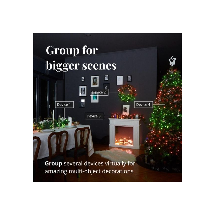Twinkly - LED RGBW Aptumšojama āra Ziemassvētku virtene STRINGS 250xLED 23,5m IP44 Wi-Fi