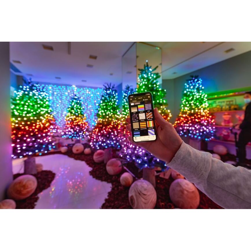 Twinkly - RGB LED aptumšojama āra virtene STRINGS 250xLED 23,5m IP44 Wi-Fi