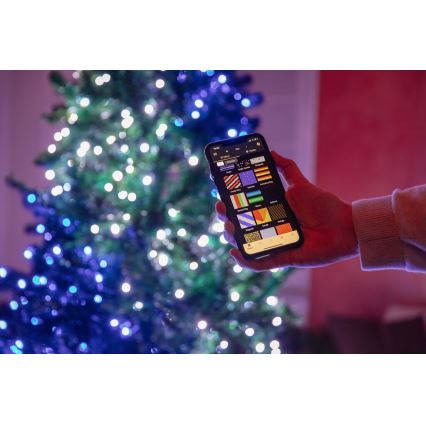 Twinkly - RGB LED aptumšojama āra virtene STRINGS 250xLED 23,5m IP44 Wi-Fi