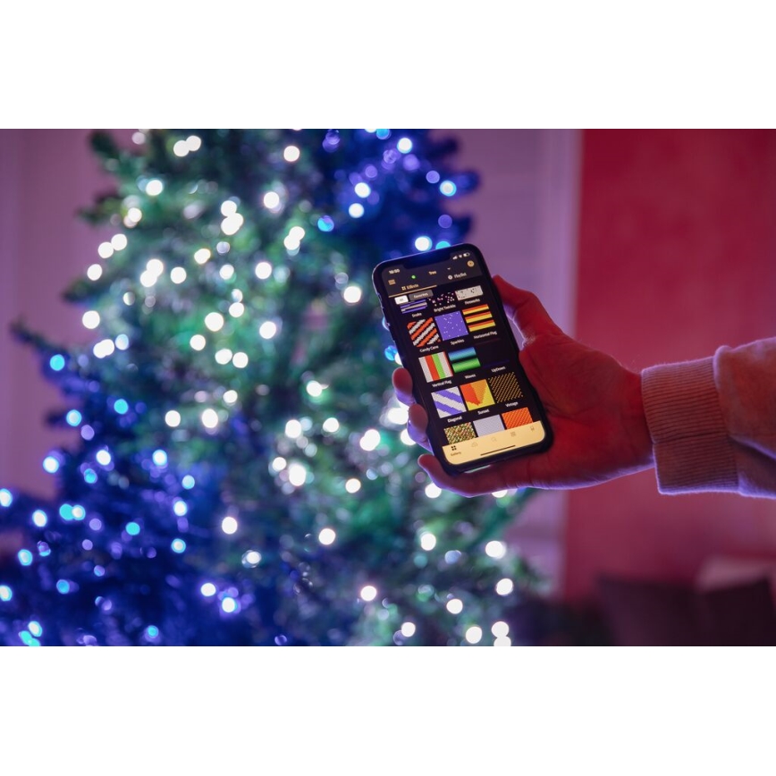 Twinkly - RGB LED aptumšojama āra virtene STRINGS 250xLED 23,5m IP44 Wi-Fi