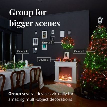 Twinkly - RGB LED aptumšojama āra virtene STRINGS 250xLED 23,5m IP44 Wi-Fi