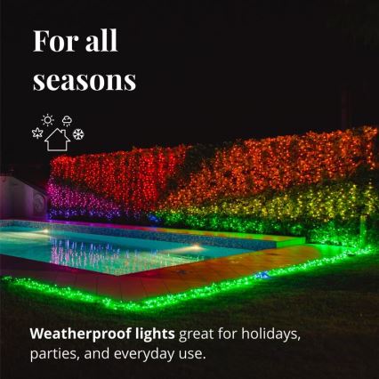 Twinkly - RGB LED aptumšojama āra virtene STRINGS 250xLED 23,5m IP44 Wi-Fi