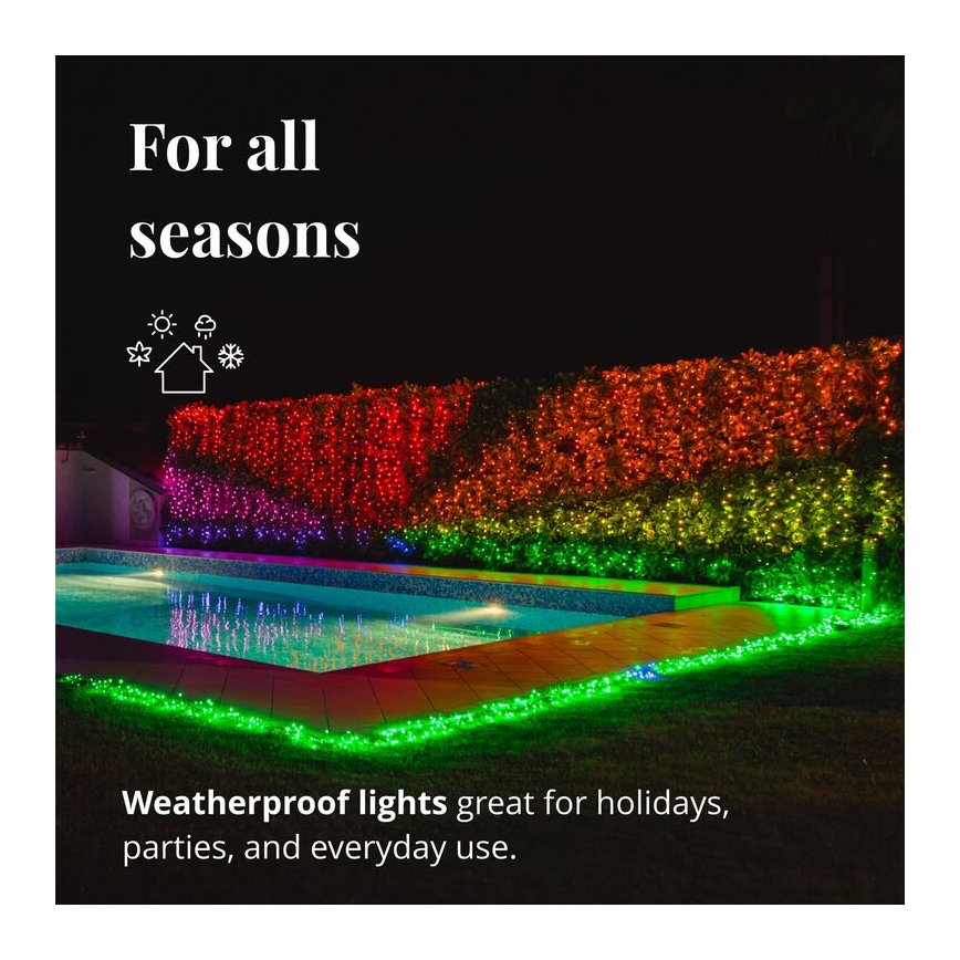 Twinkly - RGB LED aptumšojama āra virtene STRINGS 250xLED 23,5m IP44 Wi-Fi