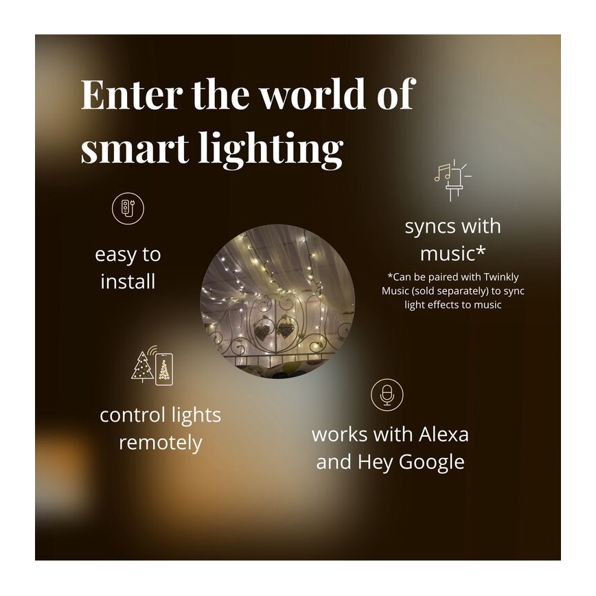 Twinkly - LED Ziemassvētku āra virtene STRINGS 400xLED 35,5m IP44 Wi-Fi