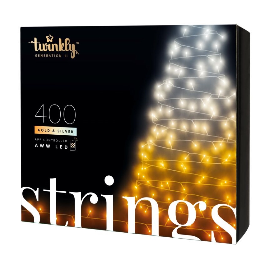 Twinkly - LED Ziemassvētku āra virtene STRINGS 400xLED 35,5m IP44 Wi-Fi