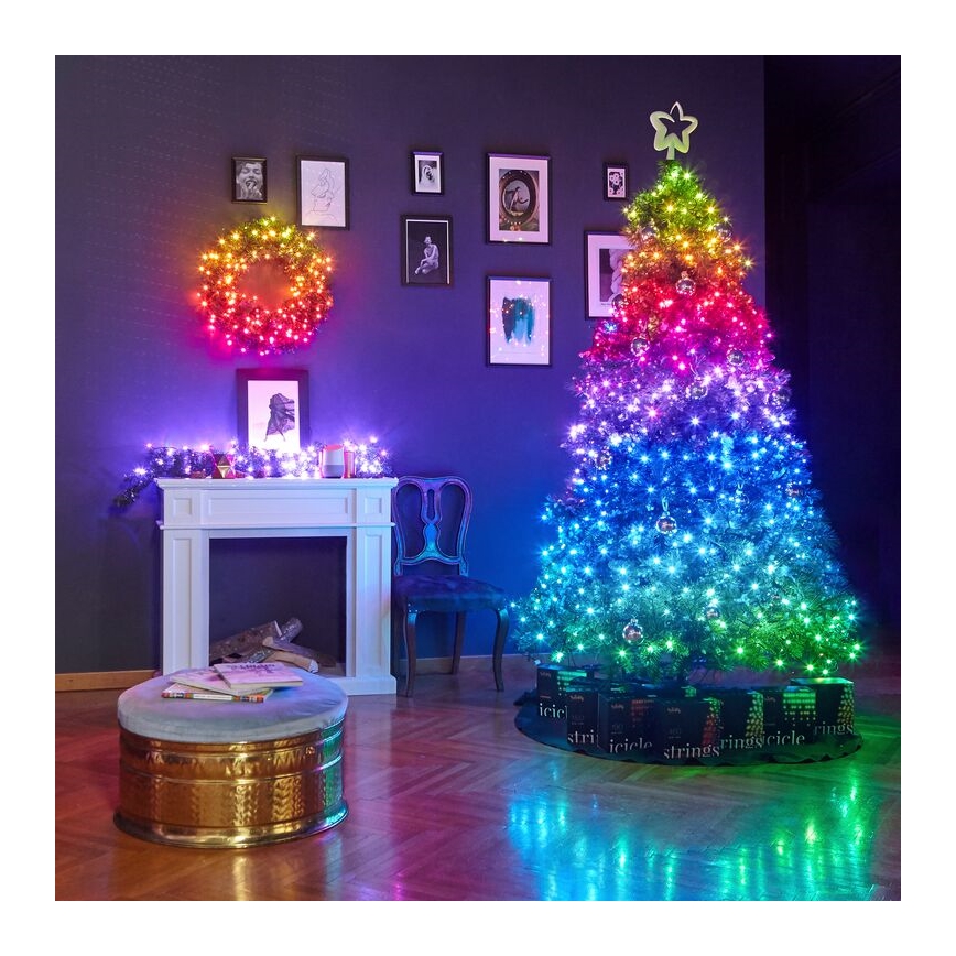 Twinkly - LED RGBW Āra Ziemassvētku virtene STRINGS 400xLED 35,5m IP44 Wi-Fi