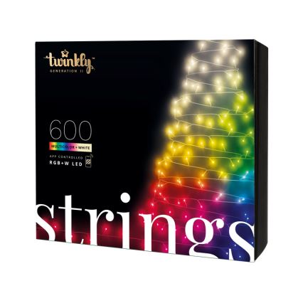 Twinkly - LED RGBW regulējams āra Ziemassvētku virtenes STRINGS 600xLED 51,5m IP44 Wi-Fi